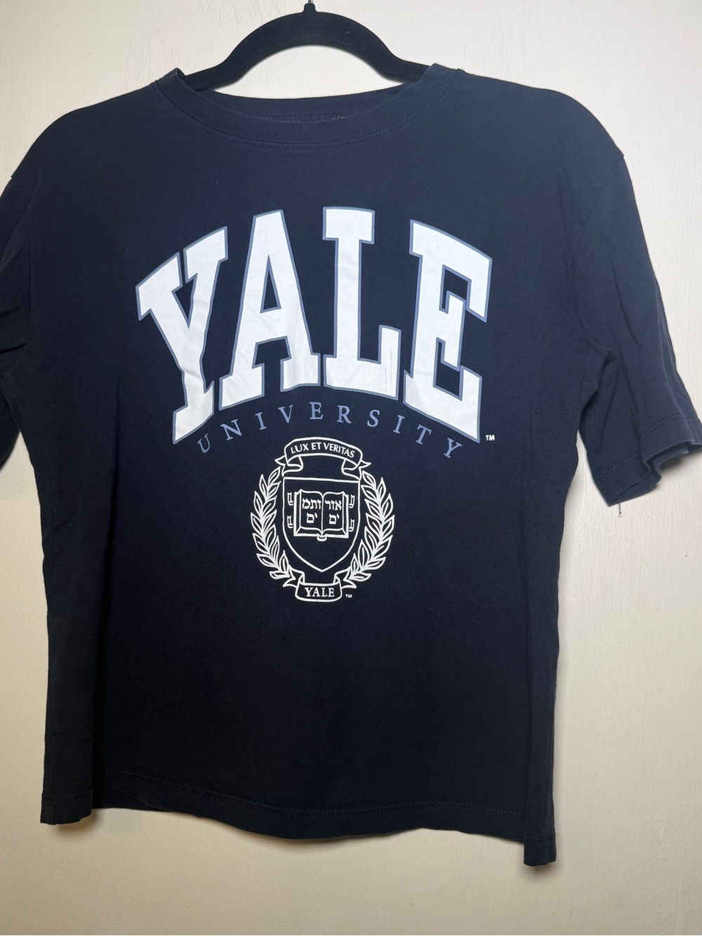 stradivarius Navy Blue Yale University Graphic Tee X-Small
